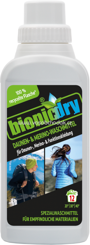 Bionicdry Daunen & Merino Waschmittel, 500 ml, 12 Wl