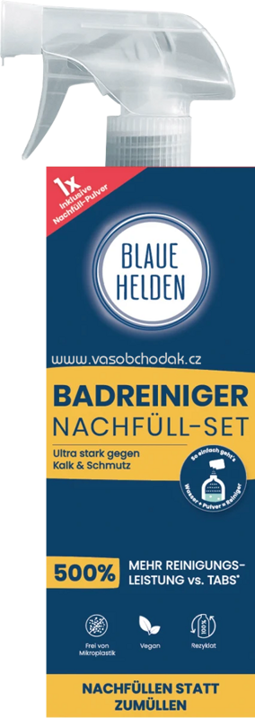 Blaue Helden Badreiniger Power-Pulver Starterset, 1 St Blaue Helden Badreiniger Power-Pulver Starterset, 1 St