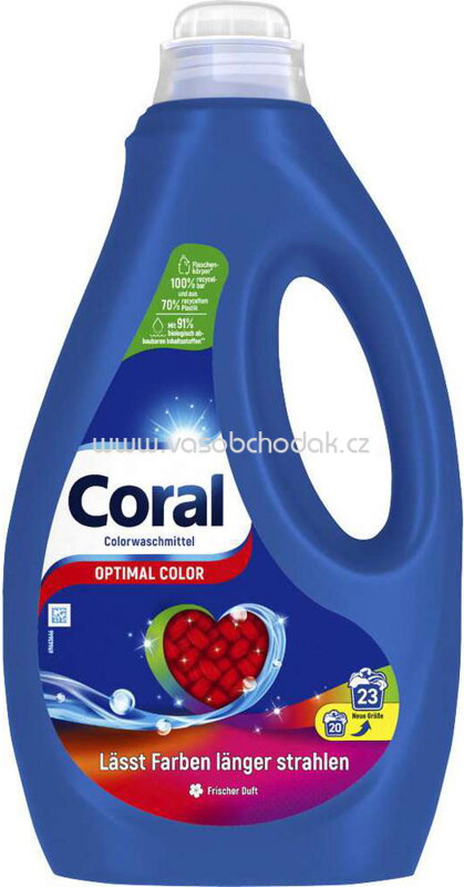 Coral Feinwaschmittel Flüssig Optimal Color, 23 Wl Coral Feinwaschmittel Flüssig Optimal Color, 23 Wl