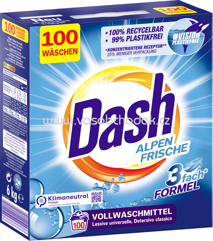 Dash Universal Pulver Alpen Frische, 18 - 100 Wl