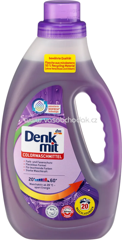 Denkmit Colorwaschmittel Flüssig Farb- & Faserschutz, 20 Wl