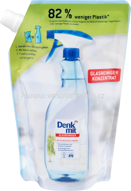 Denkmit Glasreiniger Konzentrat Nachfüllpack, 333 ml