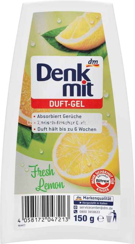 Denkmit Lufterfrischer Duft-Gel Fresh Lemon, 150g Denkmit Lufterfrischer Duft-Gel Fresh Lemon, 150g