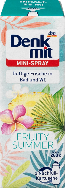 Denkmit Lufterfrischer Minispray Fruity Summer Nachfüllpack, 25 ml Denkmit Lufterfrischer Minispray Fruity Summer Nachfüllpack, 25 ml