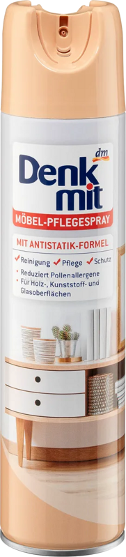 Denkmit Möbelreiniger & Pflegespray mit Antistatik-Formel, 400 ml Denkmit Möbelreiniger & Pflegespray mit Antistatik-Formel, 400 ml