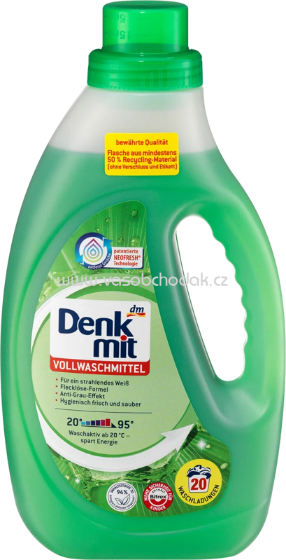 Denkmit Vollwaschmittel für strahlendes Weiß, 20 Wl Denkmit Vollwaschmittel für strahlendes Weiß, 20 Wl