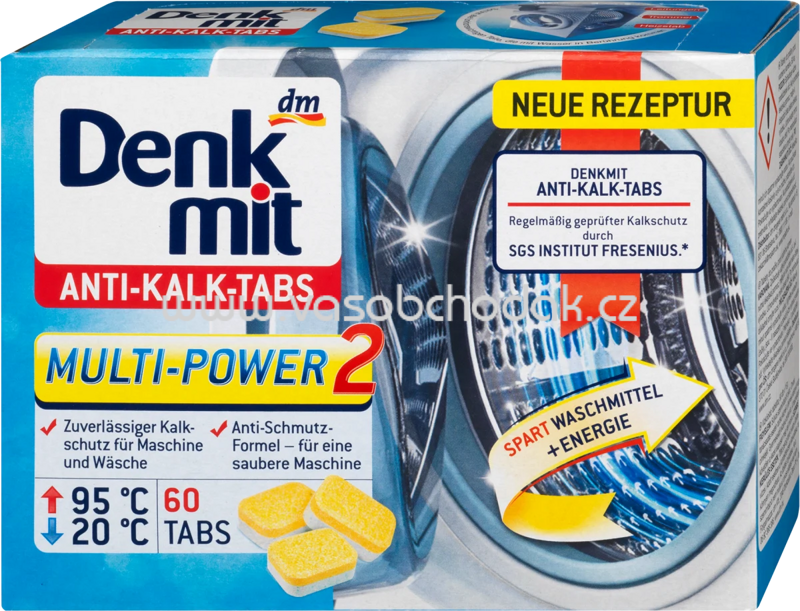 Denkmit Waschmaschinenreiniger Tabs Anti-Kalk, 60 St