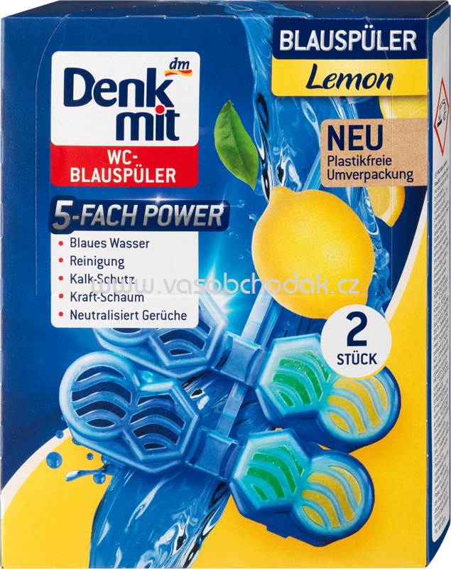 Denkmit WC-Reiniger Duftstein Blauspüler Lemon, 2 St Denkmit WC-Reiniger Duftstein Blauspüler Lemon, 2 St