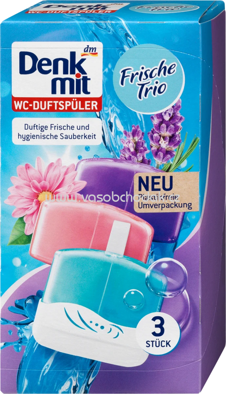 Denkmit WC-Stein Duftspüler Frische-Trio, 3 St