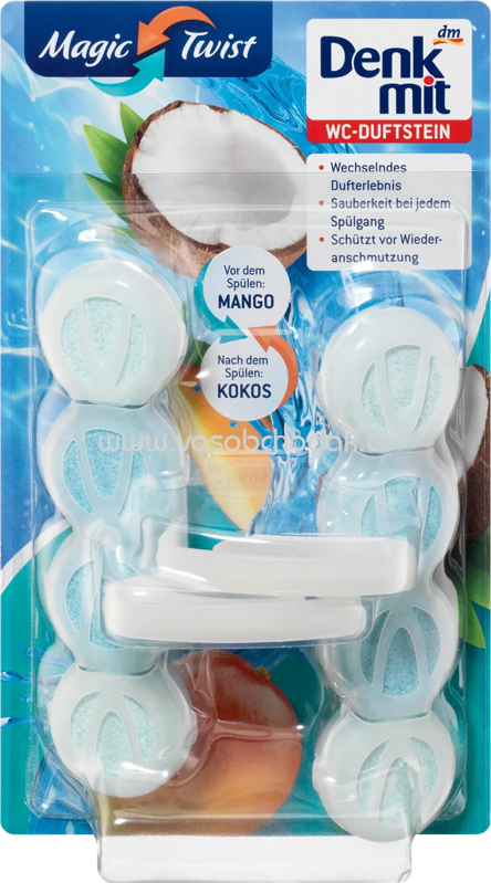 Denkmit WC-Stein Magic Twist Mango-Kokos, 2 St Denkmit WC-Stein Magic Twist Mango-Kokos, 2 St