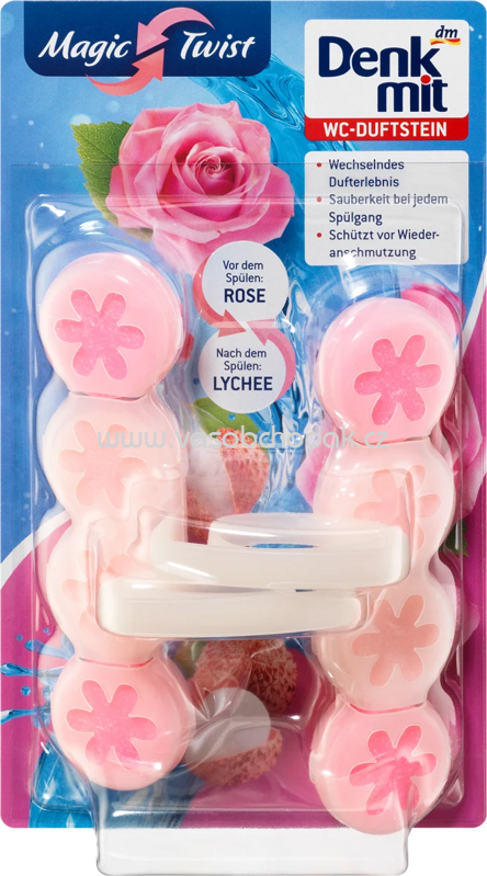 Denkmit WC-Stein Magic Twist Rose & Lychee, 2 St Denkmit WC-Stein Magic Twist Rose & Lychee, 2 St