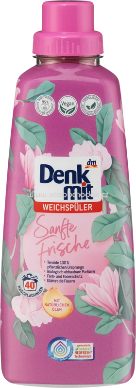 Denkmit Weichspüler Sanfte Frische 40 Wl, 1l Denkmit Weichspüler Sanfte Frische 40 Wl, 1l