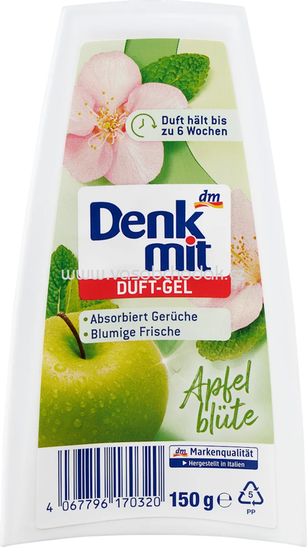 Denkmit Lufterfrischer Duft-Gel Apfelblüte, 150 g Denkmit Lufterfrischer Duft-Gel Apfelblüte, 150 g