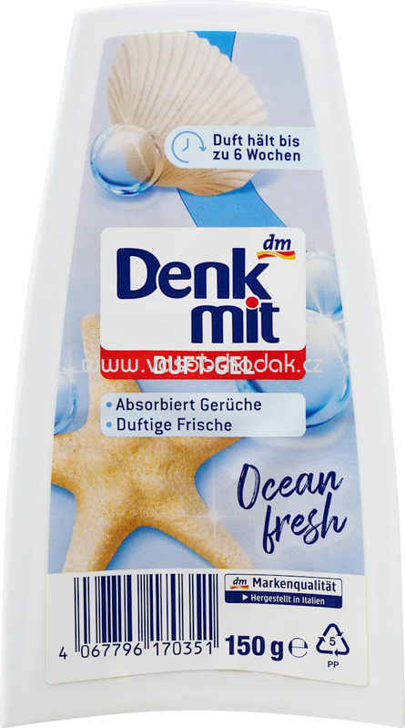 Denkmit Lufterfrischer Duft-Gel Ocean Fresh, 150 g Denkmit Lufterfrischer Duft-Gel Ocean Fresh, 150 g