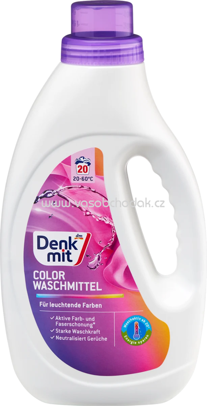 Denkmit Colorwaschmittel flüssig Farb- & Faserschutz, 20 Wl Denkmit Colorwaschmittel flüssig Farb- & Faserschutz, 20 Wl