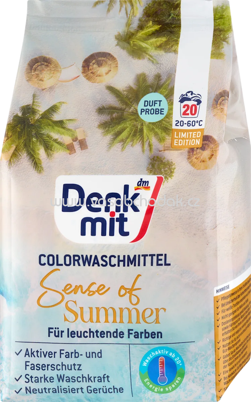 Denkmit Colorwaschmittel Pulver Sense of Summer, 20 Wl Denkmit Colorwaschmittel Pulver Sense of Summer, 20 Wl