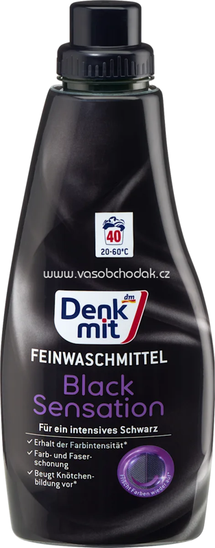 Denkmit Feinwaschmittel Black Sensation flüssig, 40 Wl Denkmit Feinwaschmittel Black Sensation flüssig, 40 Wl