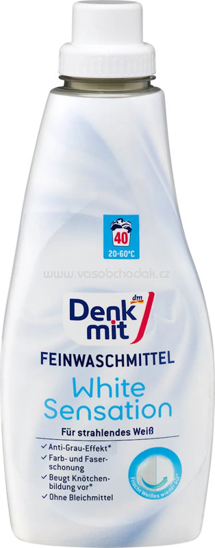 Denkmit Feinwaschmittel White Sensation flüssig, 40 Wl Denkmit Feinwaschmittel White Sensation flüssig, 40 Wl