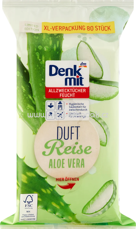 Denkmit Feuchte Allzwecktücher Aloe Vera, 80 St Denkmit Feuchte Allzwecktücher Aloe Vera, 80 St
