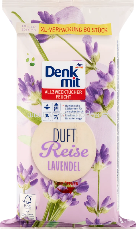 Denkmit Feuchte Allzwecktücher Lavendel, 80 St Denkmit Feuchte Allzwecktücher Lavendel, 80 St