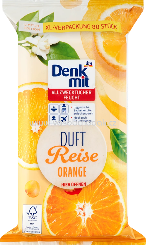 Denkmit Feuchte Allzwecktücher Orange, 80 St Denkmit Feuchte Allzwecktücher Orange, 80 St