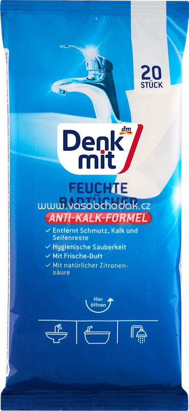 Denkmit Feuchte Reinigungstücher Bad, 20 St Denkmit Feuchte Reinigungstücher Bad, 20 St
