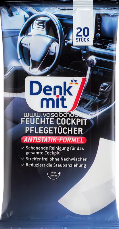 Denkmit Feuchte Reinigungstücher für Autopflege, 20 St Denkmit Feuchte Reinigungstücher für Autopflege, 20 St