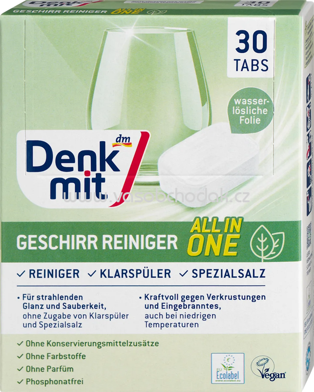 Denkmit Geschirrspülmittel-Tabs nat, 30 St Denkmit Geschirrspülmittel-Tabs nat, 30 St