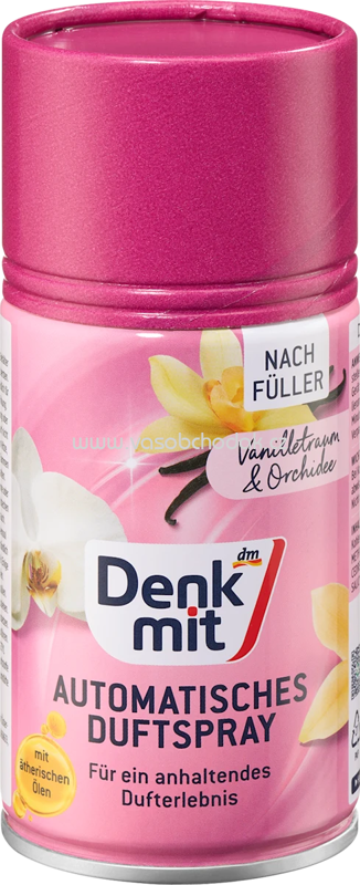 Denkmit Lufterfrischer Automatisches Duftspray Vanille & Orchidee Nachfüllpack, 250 ml Denkmit Lufterfrischer Automatisches Duftspray Vanille & Orchidee Nachfüllpack, 250 ml