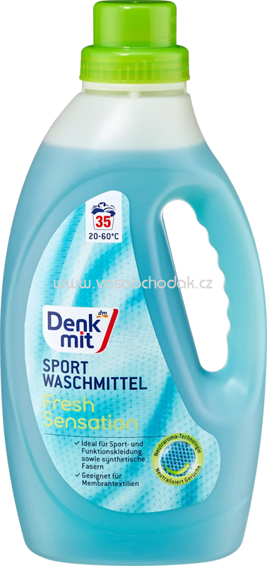 Denkmit Sportwaschmittel Fresh Sensation flüssig, 35 Wl Denkmit Sportwaschmittel Fresh Sensation flüssig, 35 Wl