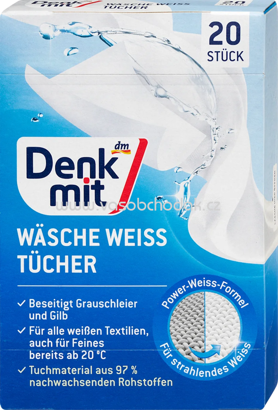 Denkmit Wäsche Weiß Tücher, 20 St Denkmit Wäsche Weiß Tücher, 20 St