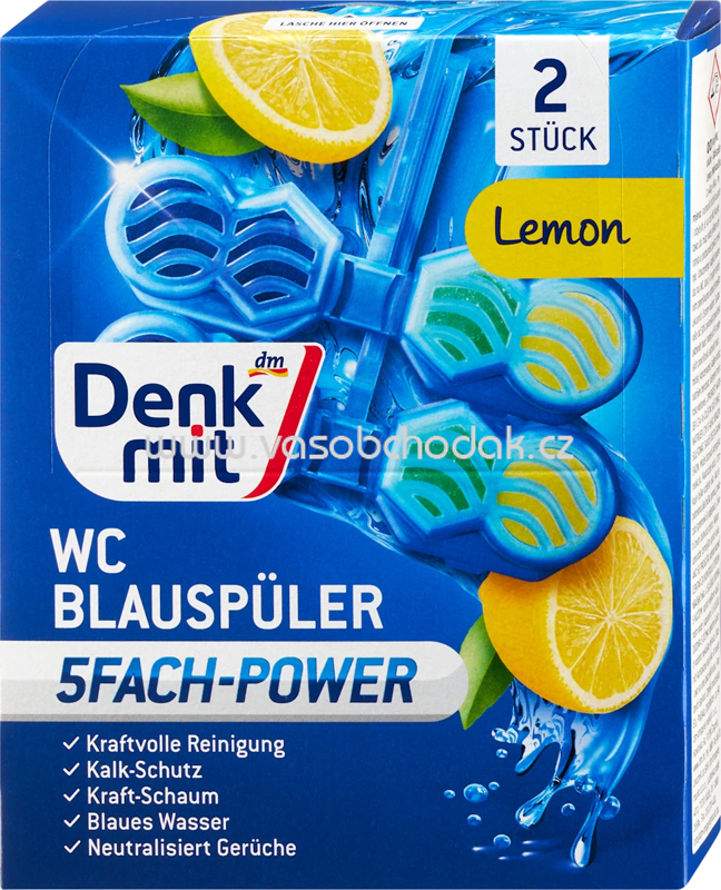 Denkmit WC-Blauspüler Lemon, 2 St Denkmit WC-Blauspüler Lemon, 2 St