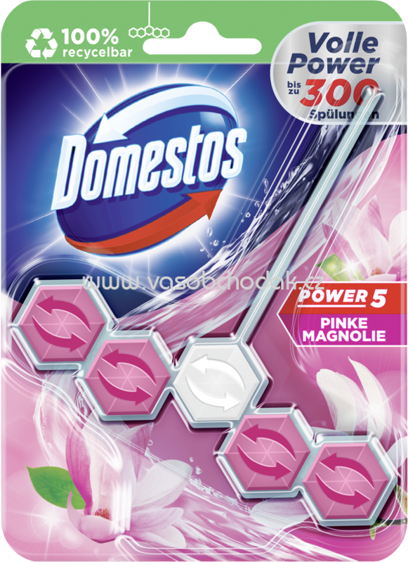 Domestos WC Stein Power 5 Pinke Magnolie, 1 St Domestos WC Stein Power 5 Pinke Magnolie, 1 St