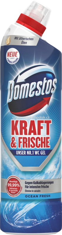 Domestos WC-Reiniger Gel Kraft & Frische Ocean Fresh, 750 ml