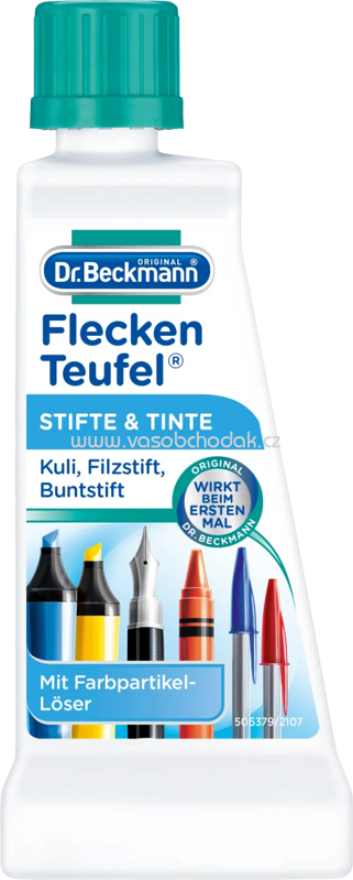 Dr.Beckmann Fleckenentferner Fleckenteufel Stifte & Tinte, 50 ml Dr.Beckmann Fleckenentferner Fleckenteufel Stifte & Tinte, 50 ml