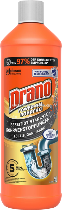 Drano Rohrreiniger Power-Gel, 1l Drano Rohrreiniger Power-Gel, 1l