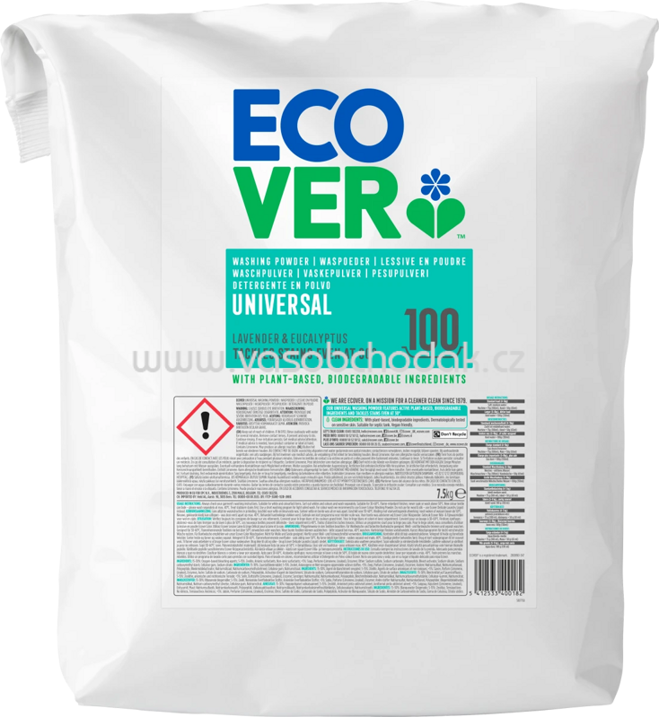 Ecover Vollwaschmittel Pulver Lavendel und Eukalyptus, 18 - 100 Wl