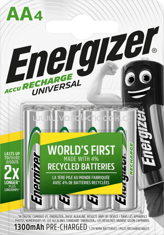 Energizer Akkus Mignon AA 1300 mAh, 4 St