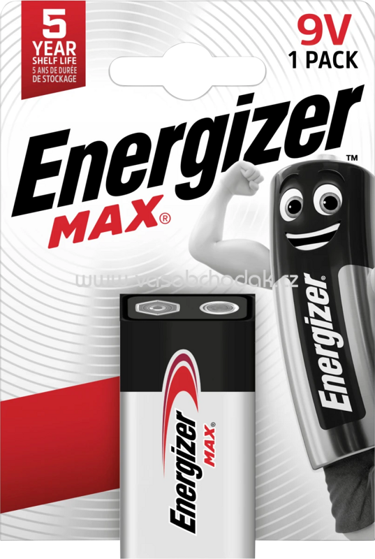 Energizer Batterie Max 9Volt Alkali-Mangan, 1 St Energizer Batterie Max 9Volt Alkali-Mangan, 1 St