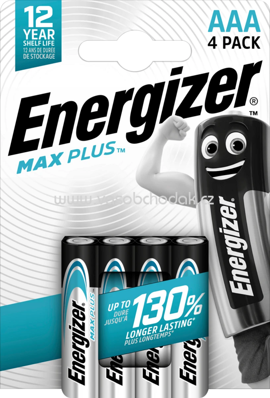 Energizer Batterien Micro AAA LR03 Alkali Max Plus, 4 St Energizer Batterien Micro AAA LR03 Alkali Max Plus, 4 St