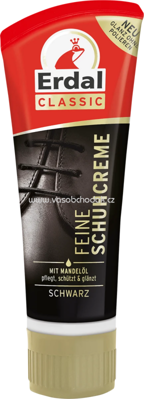 Erdal Schuhcreme Tube schwarz, 75 ml