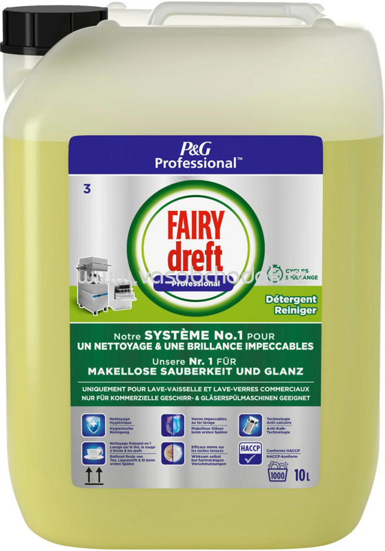 Fairy dreft Professional Spülmaschinenreiniger, flüssig, 10l Fairy dreft Professional Spülmaschinenreiniger, flüssig, 10l