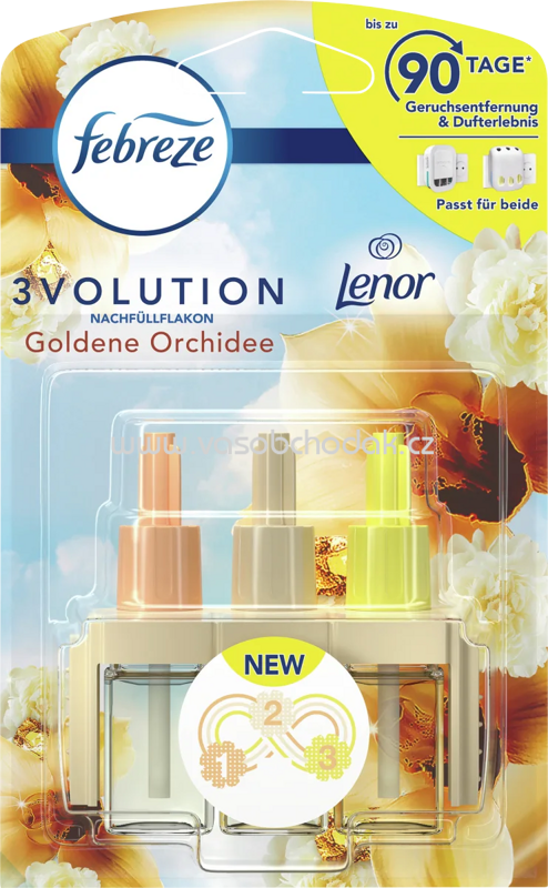 Febreze Duftstecker 3Volution Nachfüllpack Lenor Goldene Orchidee, 20 ml Febreze Duftstecker 3Volution Nachfüllpack Lenor Goldene Orchidee, 20 ml