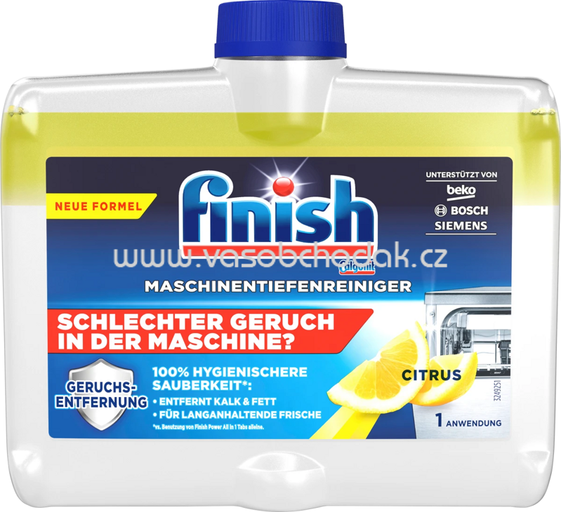 Finish Spülmaschinenreiniger Tiefenreiniger Lemon, 250 ml Finish Spülmaschinenreiniger Tiefenreiniger Lemon, 250 ml