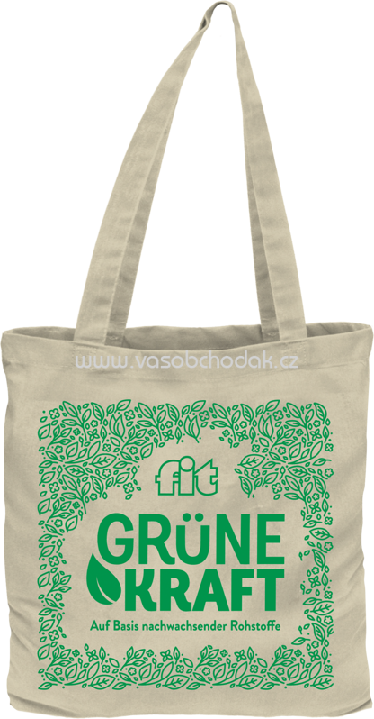 Fit Grüne Kraft Baumwolltasche, 1 St Fit Grüne Kraft Baumwolltasche, 1 St