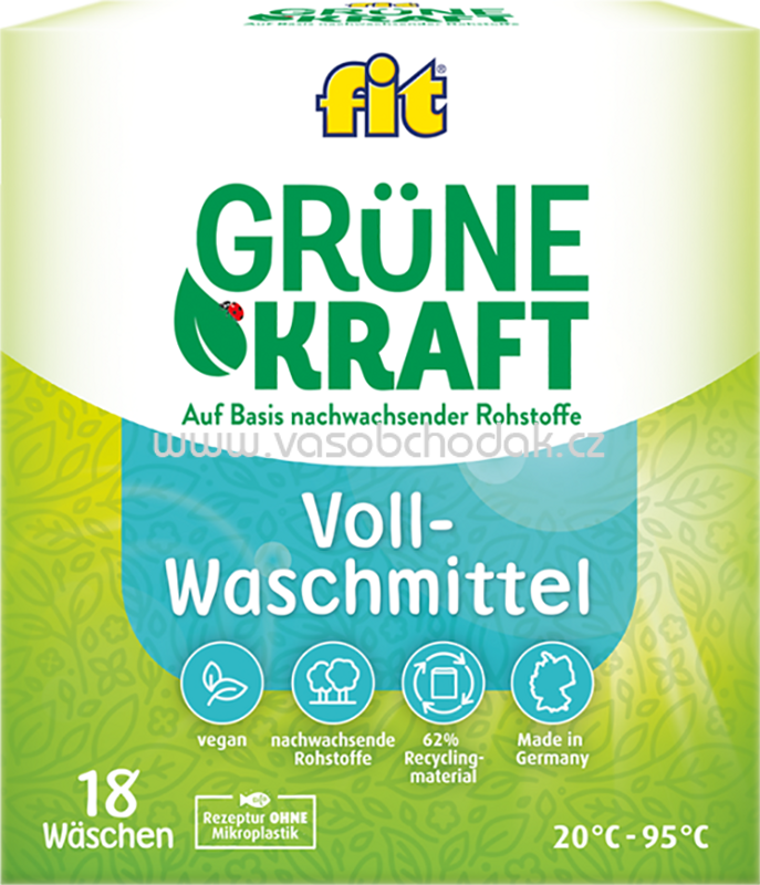 Fit Grüne Kraft Vollwaschmittel, pulver, 18 Wl Fit Grüne Kraft Vollwaschmittel, pulver, 18 Wl