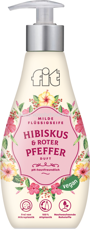 Fit Flüssigseife Gewürz-Edition Hibiskus & Roter Pfeffer, 400 ml