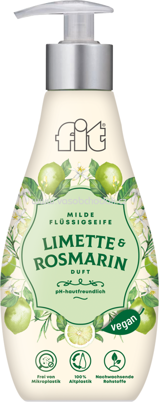 Fit Flüssigseife Gewürz-Edition Limette & Rosmarin, 400 ml Fit Flüssigseife Gewürz-Edition Limette & Rosmarin, 400 ml