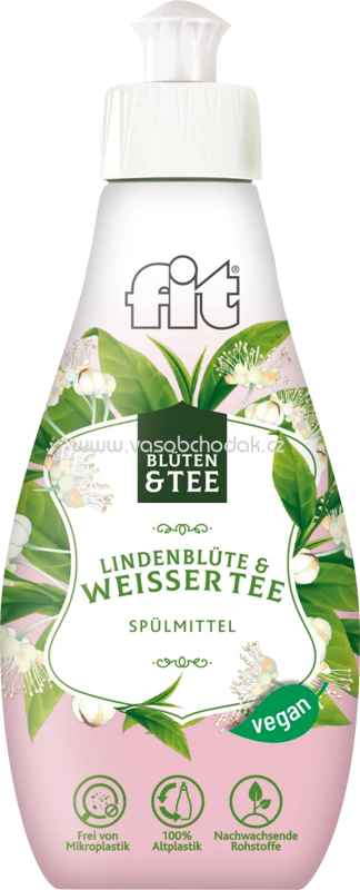 Fit Spülmittel Blüten & Tee Lindenblüte & Weisser Tee, 400 ml