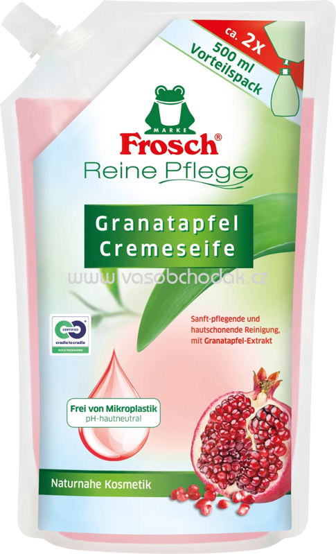 Frosch Flüssigseife Granatapfel Nachfüllpack, 500 ml